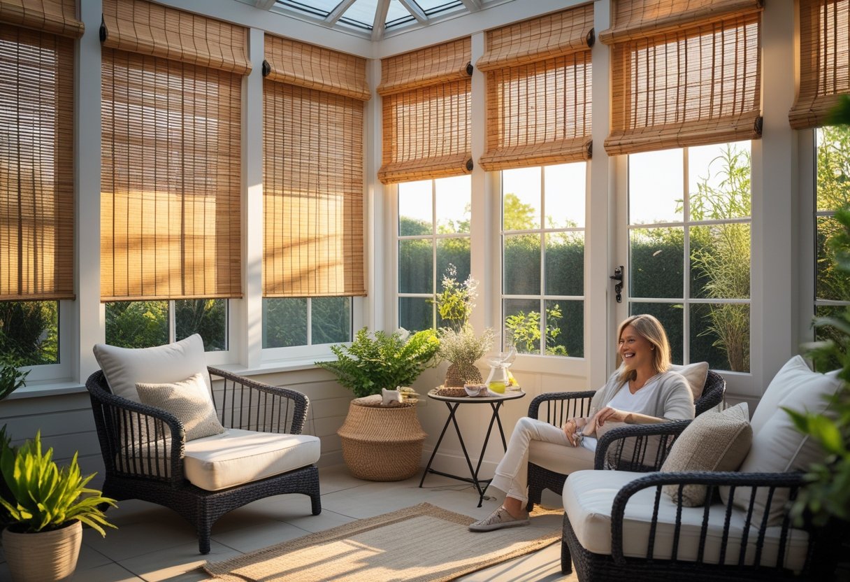 Sådan skaber du en hyggelig udestue med bambusrullegardiner og haven møbler til udestue